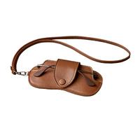 Borsa per occhiali da sole in pelle morbida - Custodia per lenti in PU, supporto per lenti sottili | Custodia compatta ultra sottile per occhiali con clip per bottoni, organizer per occhiali da