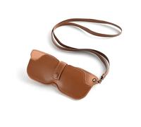 Borsa Per Occhiali In Pelle Portatile Borsa porta occhiali portatile da appendere al collo, in similpelle, tinta unita, con clip for riporre occhiali da sole, protezione for occhiali, multifunzionale