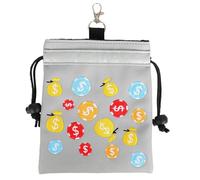 Borsa per oggetti di valore da golf, con coulisse, borsa portaoggetti per palline da golf con moschettone in metallo, per uomini, donne, adolescenti