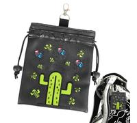 Borsa per oggetti di valore da golf, in pelle PU, borsa organizer portatile per palline da golf, per uomini, donne, adolescenti, principianti del golf