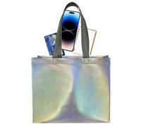 Borsa Per Ologramma - Saccheggio Di Shopper Riflettente | Flessa Telaio Glitter, Guscio Di Spalla Moderno, Da Viaggio Lucida, Alloggiamento Della Volta Della Frizione, Contenitore Per Avvolgi
