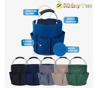 Borsa per organizer per attrezzi Borsa per attrezzi pieghevole da 17 litri Organizzatore per lavanderia Cestino per raccolta da giardino da campeggio all'aperto Borsa per il lavaggio del bagno