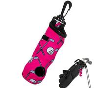 Borsa per palline da golf, custodia leggera, resistente all'acqua, con clip portachiavi, accessorio compatto per esercitarsi per uomini, donne, golf, viaggi, guida, allenamento, tornei, uso 15 x 4 cm