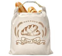 Borsa per pane in cera d'api, 43 x 33 cm, riutilizzabile, con chiusura a scatto, grande, naturale, ecologico, per pagnotte fatte in casa, custode sostenibile per mantenere la freschezza dei prodotti