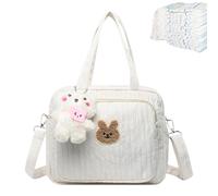 Borsa per pannolini a spalla - marsupio da viaggio, tracolla per passeggino | Caddy multi-compartimento per articoli neonati con moderno organizzatore genitoriale, borsa per assistente di mamma
