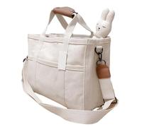 Borsa per pannolini - Ampia area di viaggio, portabottiglie multifunzione | Elegante portapannolini, comoda borsa a tracolla, opzione utile per le gite quotidiane, cambio pannolini o, bianco,