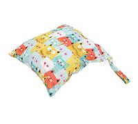 Borsa per pannolini bagnata sigillata, borsa per pannolini di stoffa per bambini Manico lavabile modello cartone animato per borsa cosmetica per borsa portaoggetti(Gatto di colore)