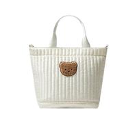 Borsa per pannolini borsa a tracolla ricamo orso modello borsa grande capacità mamma viaggio donne borse a tracolla maternità, Marrone