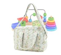 Borsa per pannolini Borsa per pannolini in misto cotone trapuntato | Borsa tote da donna per lavoro, palestra, scuola, spiaggia, ospedale, asilo, ufficio, shopping