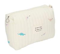 Borsa per Pannolini, Custodia per Pannolini, Ricamo Squisito, Morbido Cotone, Grande capacità, Borsa per Passeggino, Organizer per Viaggi, Oggetti Essenziali per Neonati, (Dinosauro)