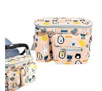 Borsa per pannolini e borsa portaoggetti due in uno piccola borsa per pannolini con foro per appendere borsa per salviette umidificate borsa per pannolini adatta alle mamme in viaggio