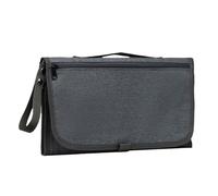 Borsa per pannolini, impermeabile, con gancio per passeggino, borsa per pannolini con fasciatoio, per viaggi, passeggiate, spiaggia, brevi viaggi, picnic, gite in famiglia, Grigio scuro, Refer