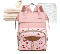 Borsa per pannolini, impermeabile, grande, per maternità, con cinghie per passeggino, borsa da viaggio con fasciatoio, per viaggi, vacanze, gite in famiglia, passeggiate al parco, rosa, Refer to