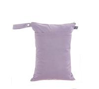 Borsa per Pannolini Impermeabile, Treers Riutilizzabile e Lavabile Tinta Unita Neonato Sacchetti per Pannolini on Doppia Cerniera, Bambino Organizzatore, Scomparti Dry Wet (Viola)