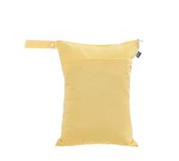 Borsa per Pannolini Impermeabile, Treers Riutilizzabile e Lavabile Tinta Unita Neonato Sacchetti per Pannolini on Doppia Cerniera, Bambino Organizzatore, Scomparti Dry Wet (Giallo Chiaro)