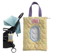 Borsa per pannolini, in cotone, rosa, a doppio strato, organizer da appendere al passeggino, set da viaggio realizzato in cotone, contenitore portatile progettato per