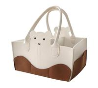 Borsa per pannolini in feltro per asilo - Contenitore portatile per pannolini e salviette | Cestino fasciatoio per la stanza dei bambini, organizer per pannolini, Marrone, Consulte la descripción