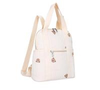 Borsa per pannolini multi scomparto resistente all'acqua con tasche ad accesso rapido motivo fiore/orso per organizzare il bambino essenziale senza perdite zaino marsupio