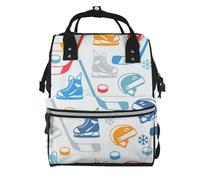 Borsa per pannolini mummia zaino elementi hockey stampa fantasia creativa grande capacità mummia borsa maternità zaino multifunzionale per pannolini stampa 3d zaino da viaggio per la mamma, regali per