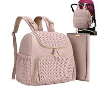 Borsa per pannolini per bambini - Backpack per pannolini piccoli | Organizzatore di stoccaggio impermeabile con cinghie passeggini da cammino per viaggi, progettati con un vano bottiglia isolato