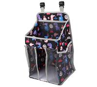 Borsa per pannolini per bambini, Lettino per bambini Lettino per bambini Letto per appendere laterale Pannolino multifunzionale per la conservazione Nursery Bin Basket Organizer Portatile(43x25-Nero)