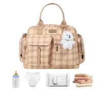 Borsa per pannolini per mamma con manico, piccola ed elegante, a tracolla | Borsa per pannolini elegante di grande capacità per viaggi brevi | Beach Hospital Nursery Car Nurse Borsa per pannolini per