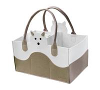 Borsa per pannolini, portapannolini, portapannolini, in feltro, per camera dei bambini, cestino per il tavolo, organizer per pannolini per auto, per pannolini e salviette, per , cachi., Se