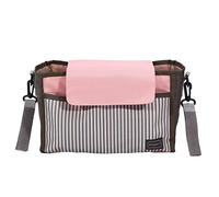 Borsa per Passeggino Multifunzione Borsa per Passeggino Borsa per Passeggino Organizer Universale per Passeggino per Mamme Intelligenti (Rosa, Nero)(Rosa)