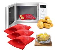 Borsa per patate a microonde Borsa riutilizzabile per patate a microonde Express Fornello per patate al forno Patate perfette Custodia rossa da 4 minuti