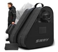 Borsa per pattinaggio, borsa per pattinaggio a rotelle, grande capacità, con scomparto per casco, grande borsone impermeabile per pattini a rotelle e hockey su ghiaccio, contiene pattini, casco