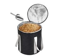 Borsa per pellet di legno da 9,1 kg, contenitore impermeabile per barbecue e affumicatore, mantiene i pellet asciutti, portatile, per barbecue all'aperto (1 pezzo, 9,1 kg)