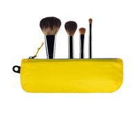 Borsa per pennelli da trucco portatile - grande apertura da 7,5 × 2,8 pollici, cerniera | borsa portaoggetti per pennelli da trucco, per estetista | cosmetici per donne e ragazze, giallo, Se