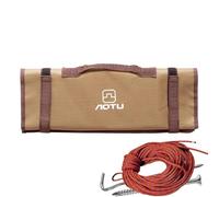 Borsa per picchetti da , grande capacità, in tessuto Oxford multiuso, portatile, per sport all'aria aperta, con cerniera, organizer per attrezzi in tela per donne e uomini, Marrone chiaro, Refer