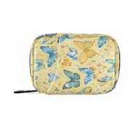 Borsa per pillole settimanali con scomparti staccabili con farfalle acquerelli e colori pastello