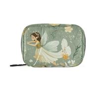 Borsa per pillole verde salvia con scomparti rimovibili per medicinali