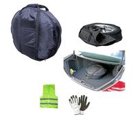BORSA PER PNEUMATICI COPRIRUOTA DI SCORTA CON CHIUSURA A ZIP E MANIGLIE TAGLIA M 15X58CM PROTEGGI RUOTA PER GARAGE ANTISTRAPPO IMPERMEBILE