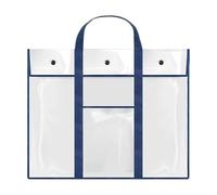 Borsa per poster artistici, cartella impermeabile, custodia in PVC trasparente | Porta documenti per bollettini, organizer per il trasporto di disegni con cerniera e utilizzata durante le