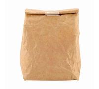 Borsa per pranzo isolata a prova di acqua, borsa da picnic termico 12.2x11.8in pranzo di carta pieghevole con schiuma PE per lavoro, scuola, stoccaggio di cibi freddi/caldi (Marrone)