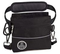 Borsa per premietti cane con tasca magnetica a una mano, 2 tasche con cerniera, tasca interna rimovibile, cinghia per spalla imbottita, moschettone gratuito, perfetto per addestramento agility canino