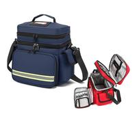 Borsa per primo soccorso, borsa tattica di primo soccorso con tasche multiple, doppio strato di resistenza, strisce riflettenti per viaggi sicuri, ideale per infermieri e medici