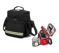 Borsa per primo soccorso, borsa tattica di primo soccorso con tasche multiple, doppio strato di resistenza, strisce riflettenti per viaggi sicuri, ideale per infermieri e medici