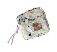 Borsa per prodotti con cerniera sicura Supporto portatile per forniture mestruali per donne viaggi di lavoro scolastici prodotto pratico tovagliolo sanitario borsa in tessuto morbido per viaggiatori e