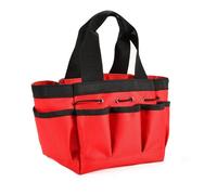 Borsa per Pulizia Borsa portautensili multiuso da giardino professionale multitasche in 600D Oxford for lavori di giardinaggio in e prato(12 Inches Red)