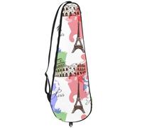 Borsa per racchette da badminton, racchette da badminton, borsa per racchette da tennis, borsa per 2 racchette, famosi monumenti di viaggio europei