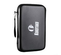 Borsa per racchette da ping pong, 29 x 19,5 x 5 cm, custodia rigida in EVA, impermeabile e antiurto, per due racchette, con spazio per palline, per allenamento e competizione