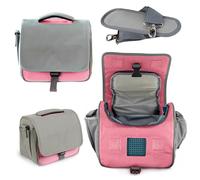 borsa per raccontastorie (p.e. Faba Box, Tonie Box), borsda per musicisti e personaggi, imbottita, per circa 15 personaggi, cuffie e cariabatterie, borsa a tracolla, rosa