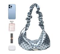 Borsa per ravioli da donna, con cerniera, carina, morbida, grande capacità, elegante, borsa per ravioli sotto le ascelle, borsa per telefono, chiavi, portafoglio, pendolarismo, lavoro, viaggi, Blu
