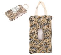 Borsa per Salviette Umidificate Trapuntata, Porta Salviette Umidificate da Borsa Floreale Portatile Classica con Cordino Appenderla per Casa Auto e Passeggino(Verde)