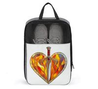 Borsa per scarpe a forma di cuore in vetro colorato per uso quotidiano da viaggio anti-polvere porta scarpe da golf