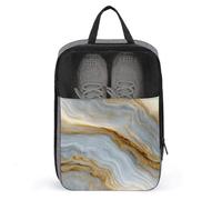 Borsa per scarpe alla moda in marmo grigio dorato stile anime per viaggi uso quotidiano custodia antipolvere per scarpe da golf